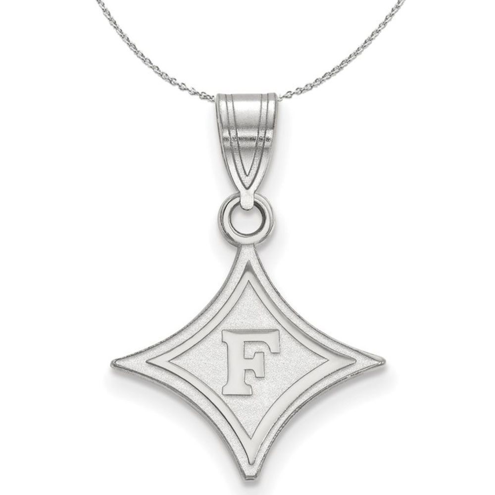 Sterling Silver Furman U Medium Rhombus Pendant Necklace - 18 Inch